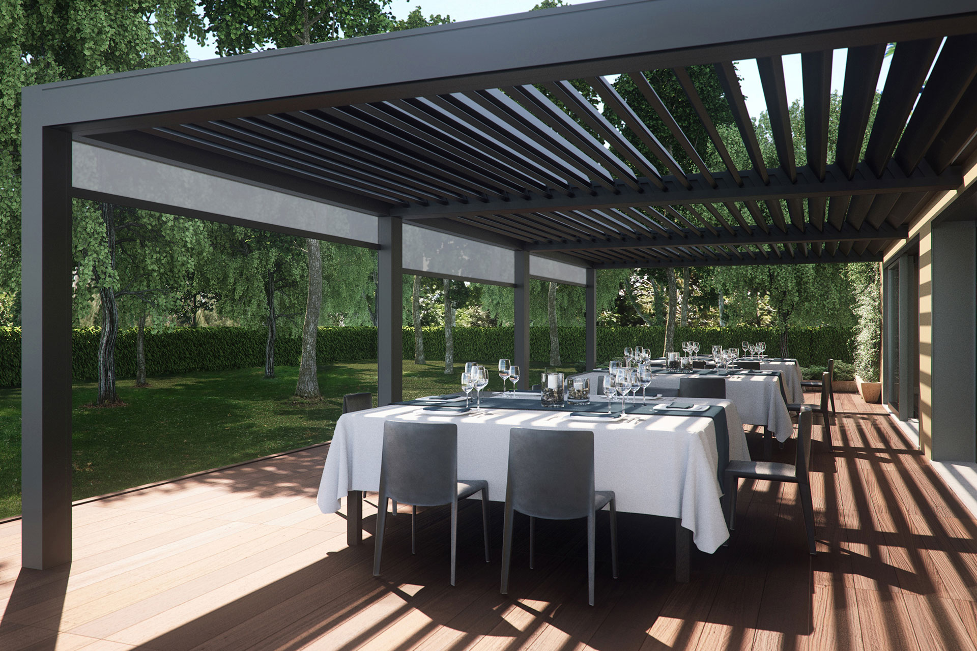 Tilting Louvre Roof pergola
