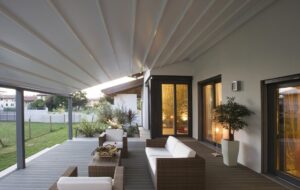 Backyard Retractable Pergola Attached to a Residential Property - Shade-Space