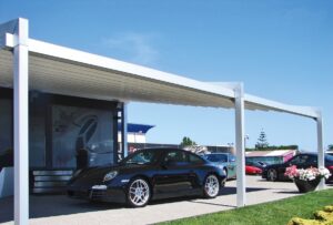 Front Pergola Attached to the Side of a House - Shade-Space