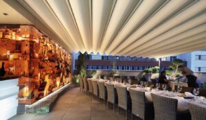 Retractable Pergola for Commercial Restaurant and Outdoor Dining - Shade-Space