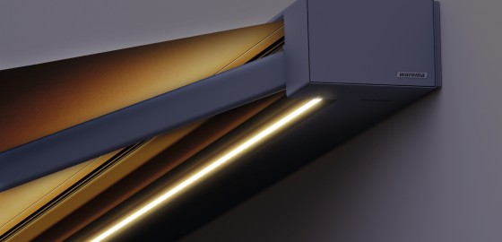 Lighting integrated into the front rail, the cassette or the guide rails - Shade-Space