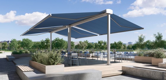 Warema Patio Frame Consisting Of Horizontal Profile And Supports - Shade-Space