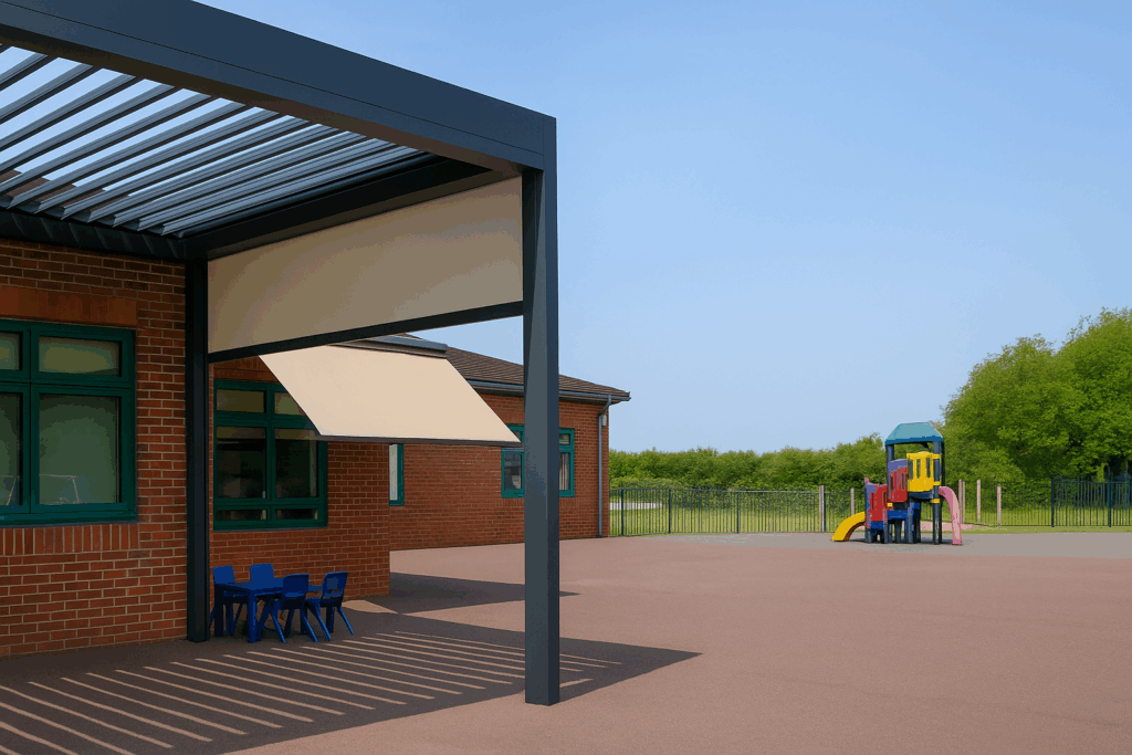 Why Pergolas and Awnings Are Essential for Schools: Health, Comfort & Long-Term Benefits - Shade-Space