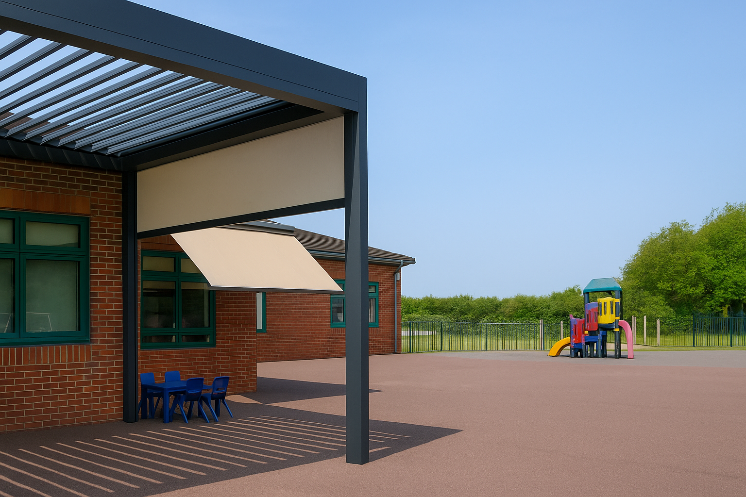 Why Pergolas and Awnings Are Essential for Schools: Health, Comfort & Long-Term Benefits
