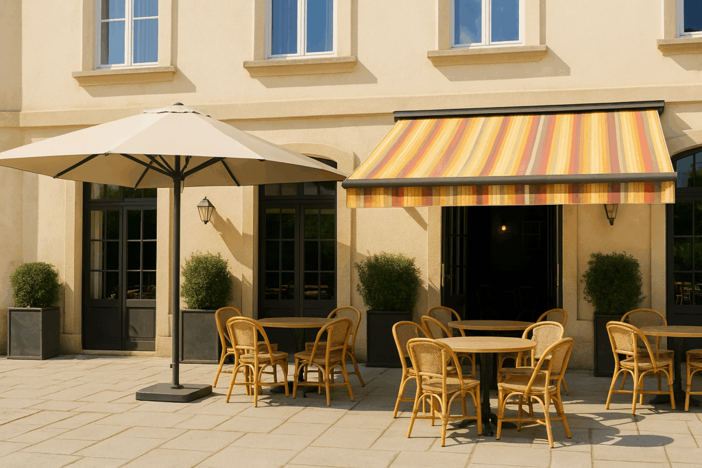 Parasols vs Awnings: Which Works Best for Hospitality Venues - Shade-Space