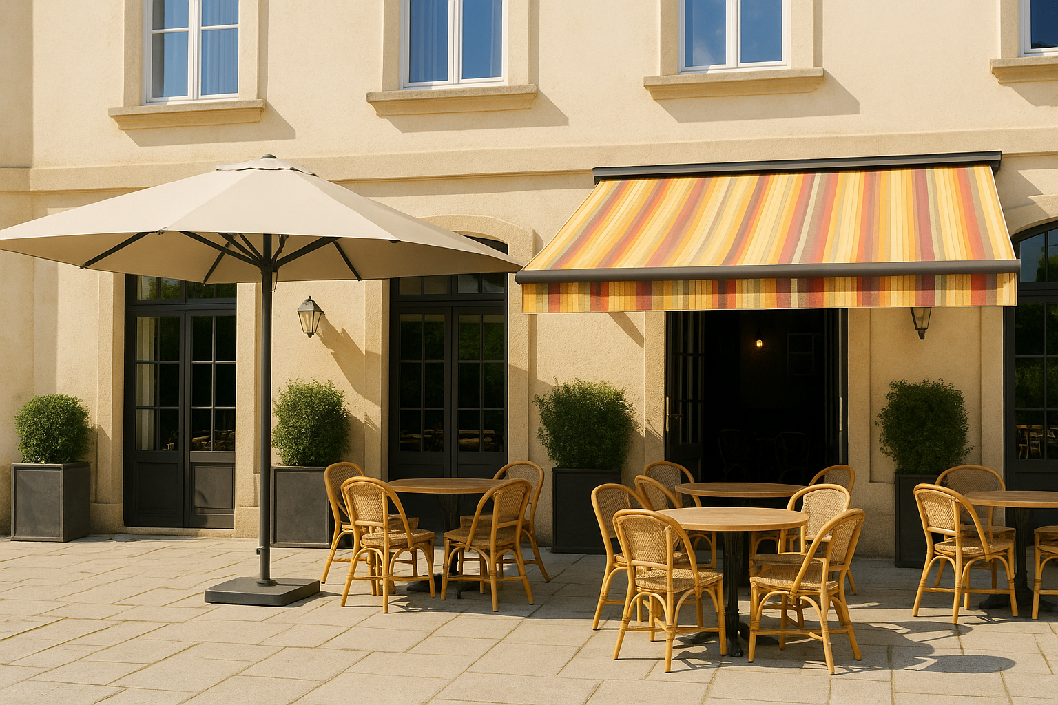 Parasols vs Awnings: Which Works Best for Hospitality Venues - Shade-Space