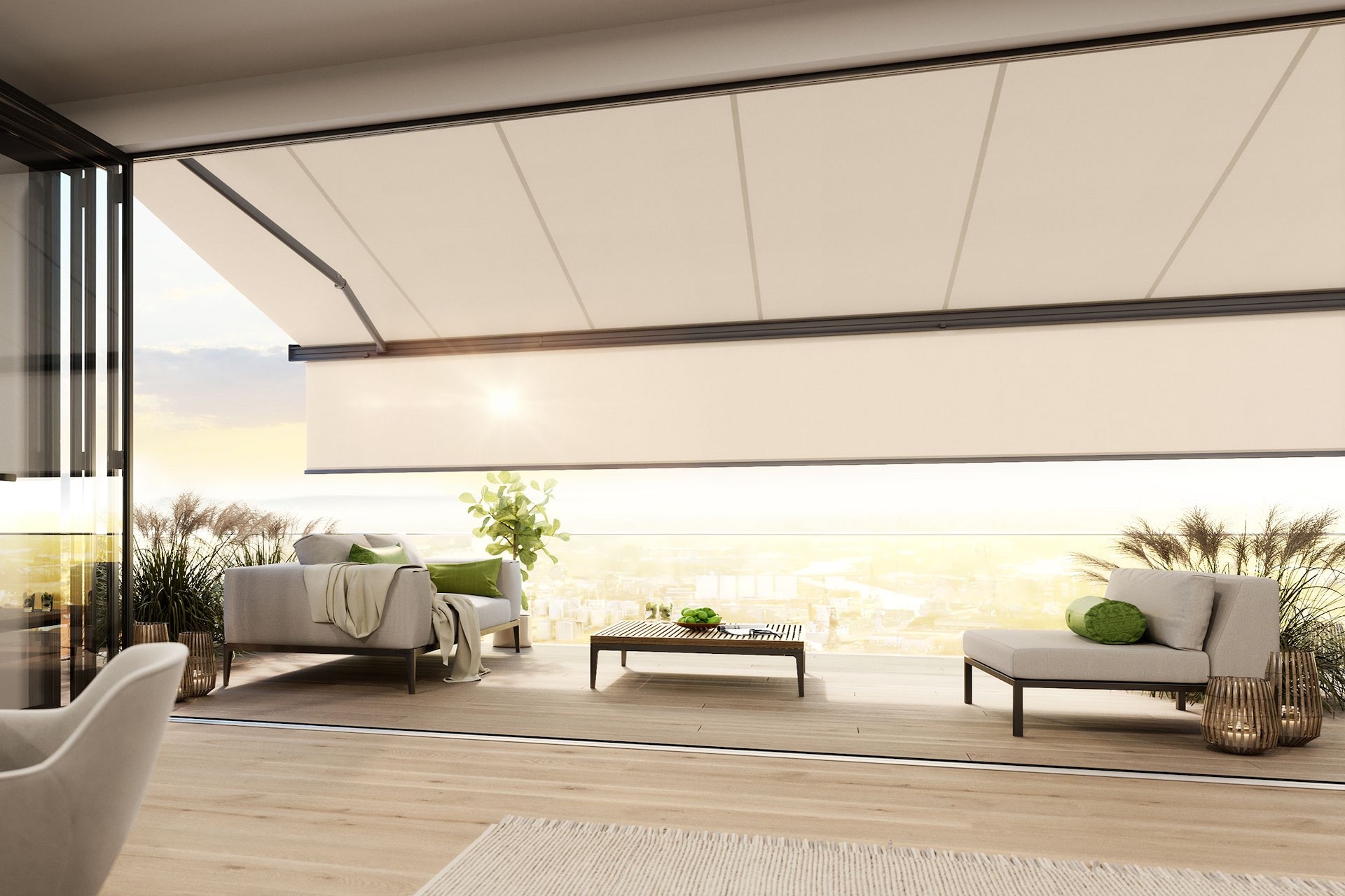 Retractable Fabric Awnings